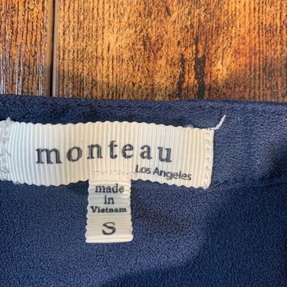 Women's Monteau size Small Blue Blouse‎ - Picture 2 of 4